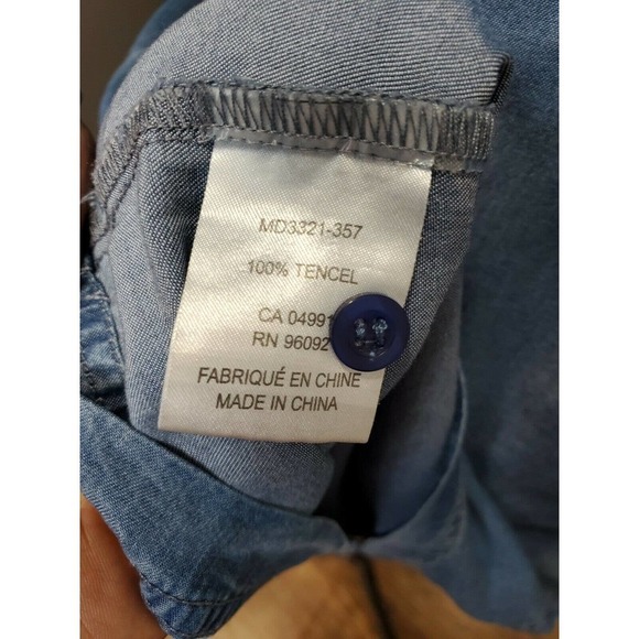 Dalia Women's Blue 100% Tencel Sleeveless Round Neck Knee Length Dress Size XS - Picture 8 of 12